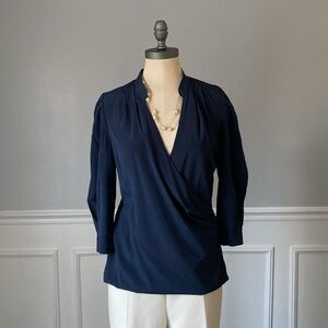 Ann Taylor Silk Wrap Top